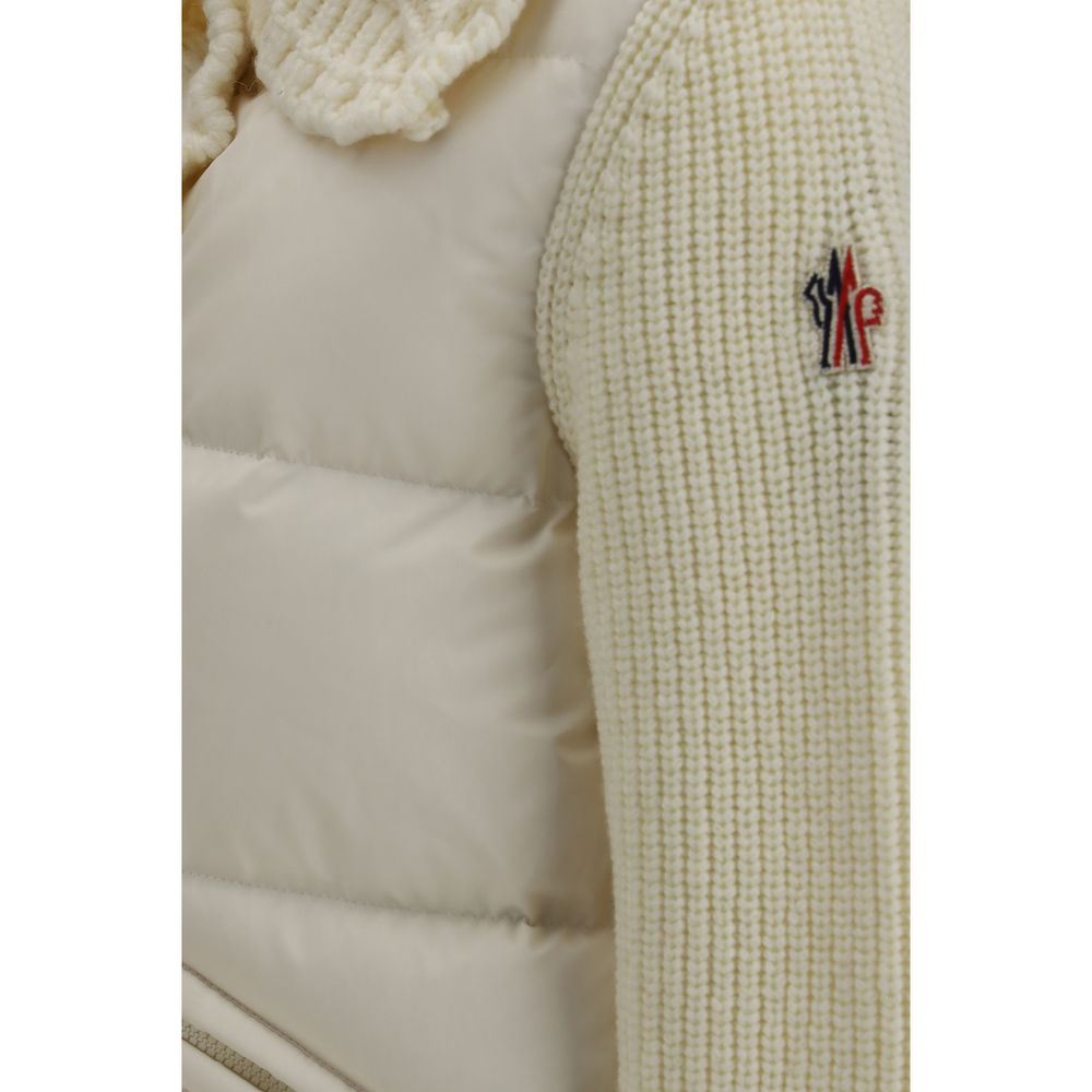 Moncler Grenoble Beige Wool Oves Aries Cardigan for Women