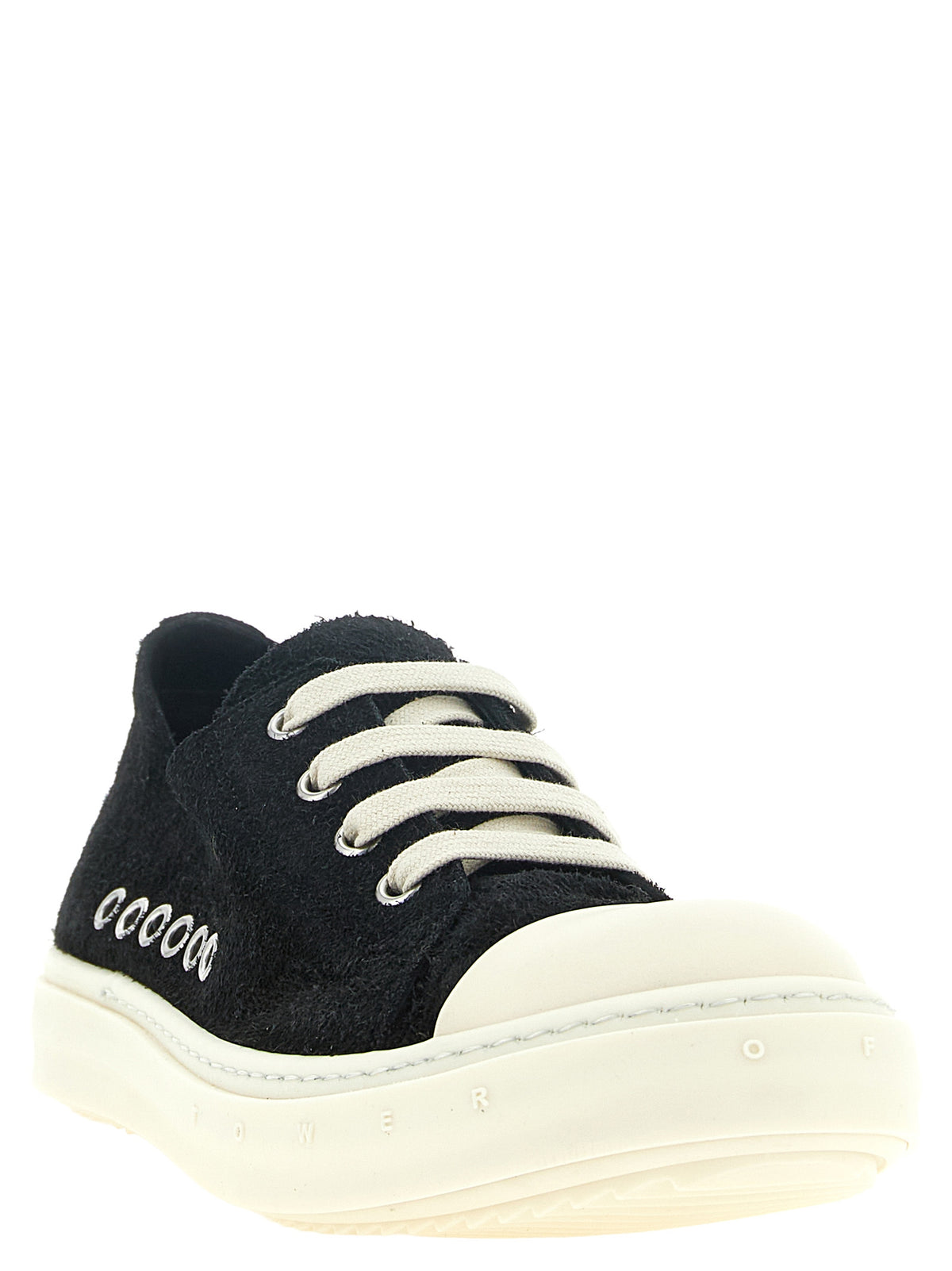 Rick Owens Black Calfskin Low Top Sneakers