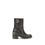 Chloé Black Calf Leather Bos Taurus Ankle Boots for Women
