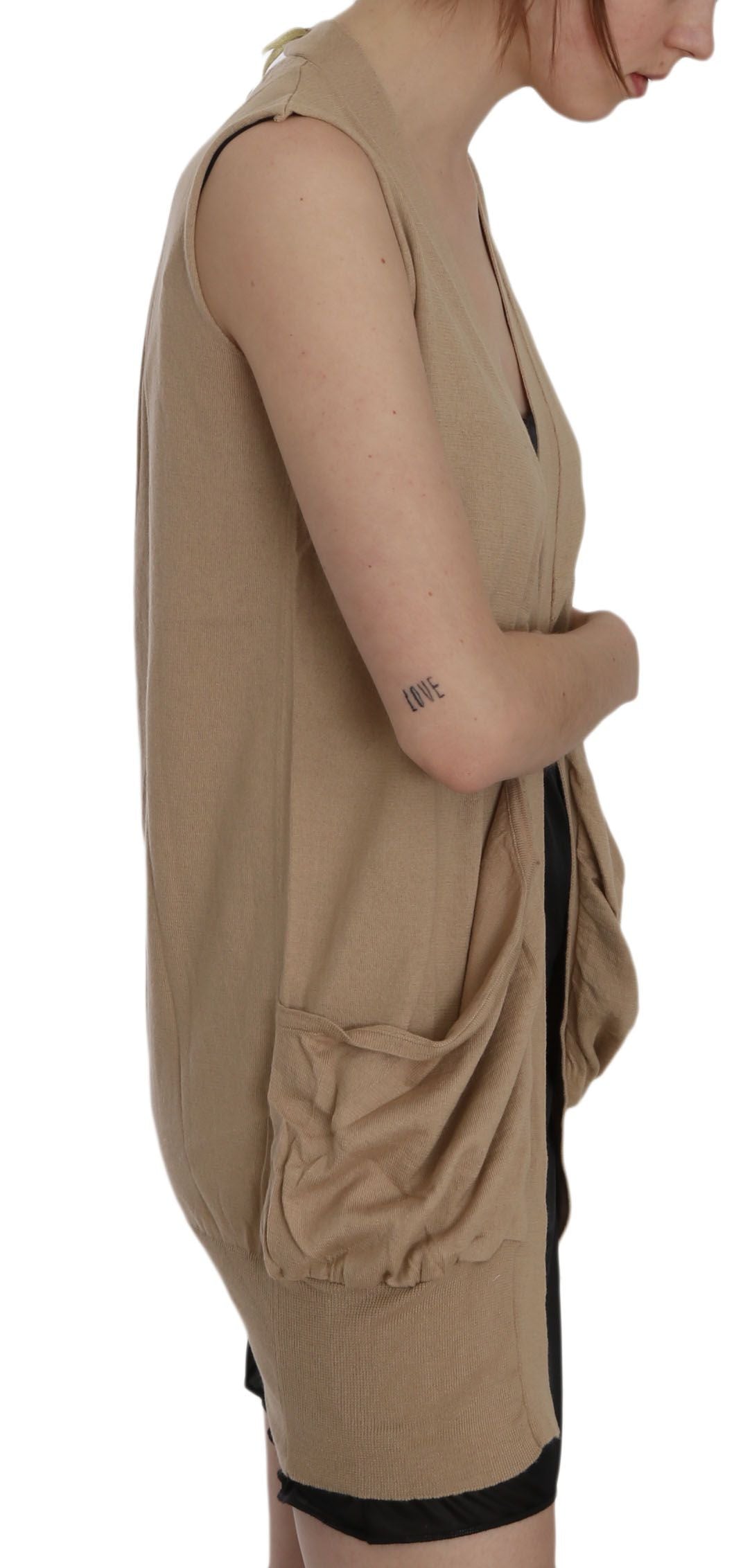 PINK MEMORIES Elegant Sleeveless Cotton Cardigan Top - ACCEXO