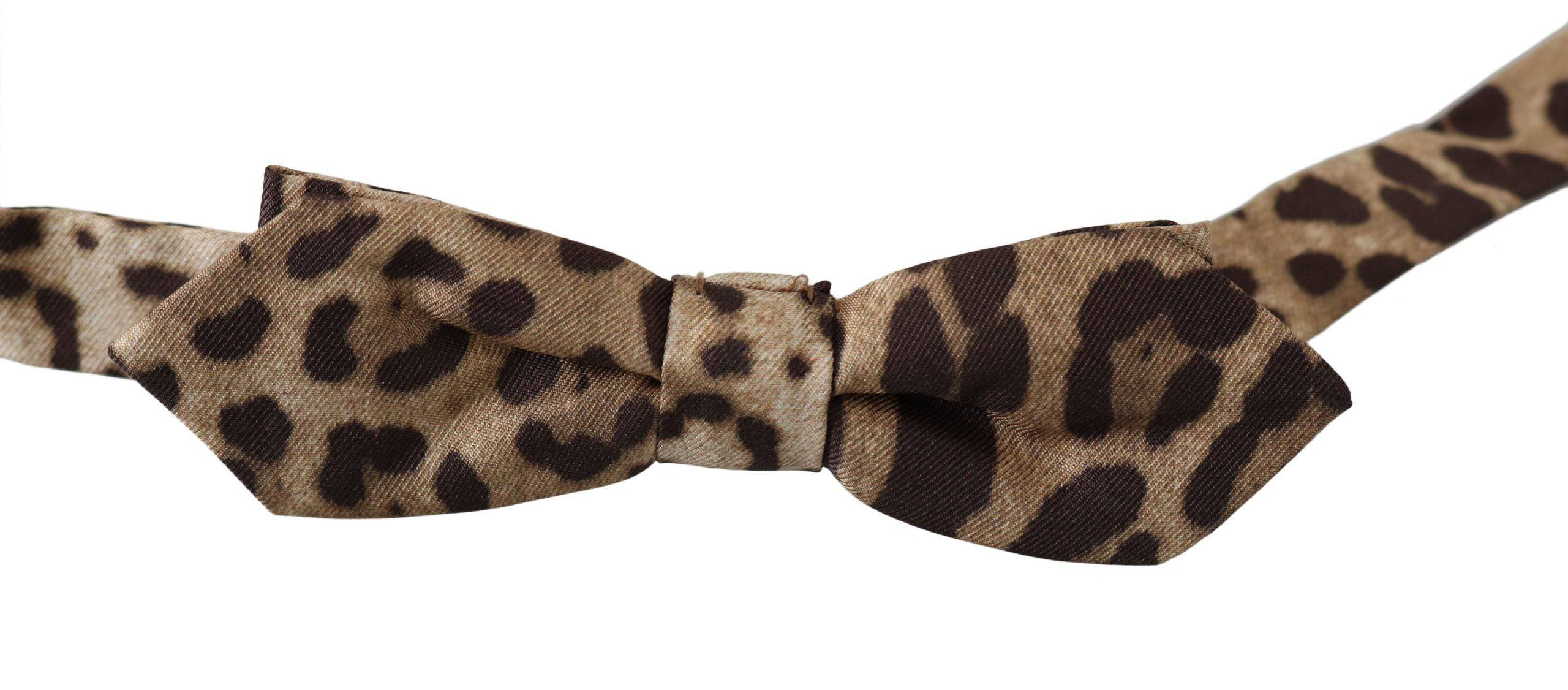 Dolce & Gabbana Exquisite Silk Leopard Print Bow Tie - ACCEXO