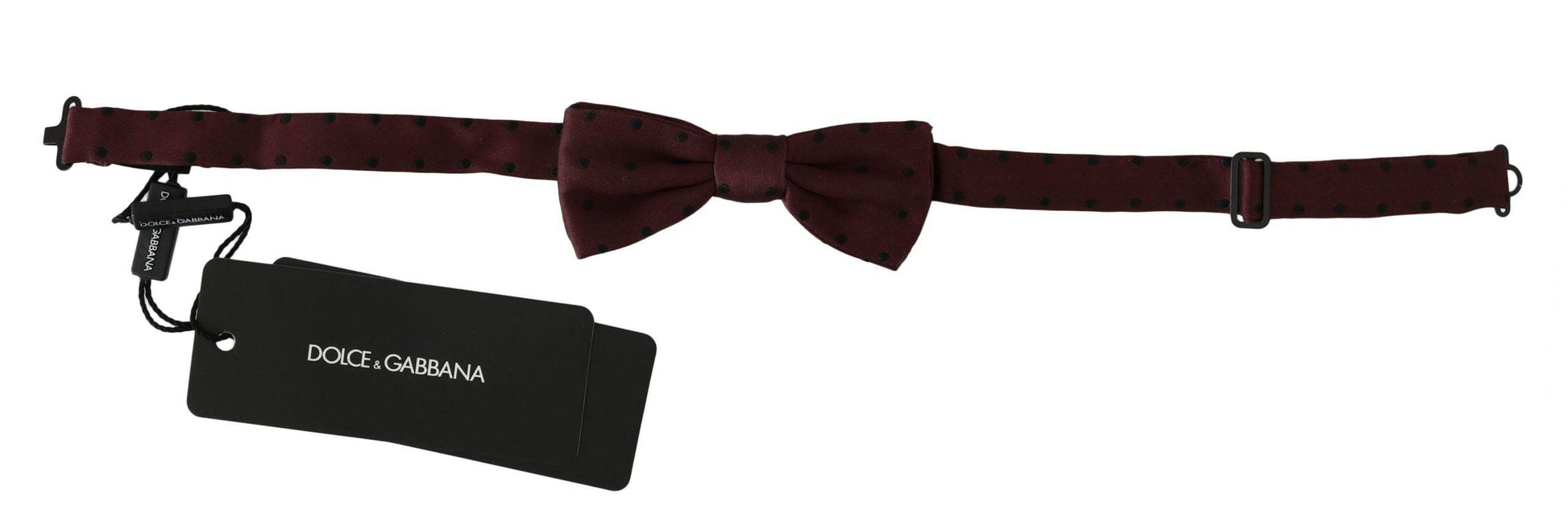 Dolce & Gabbana Elegant Silk Purple Dotted Bow Tie - ACCEXO