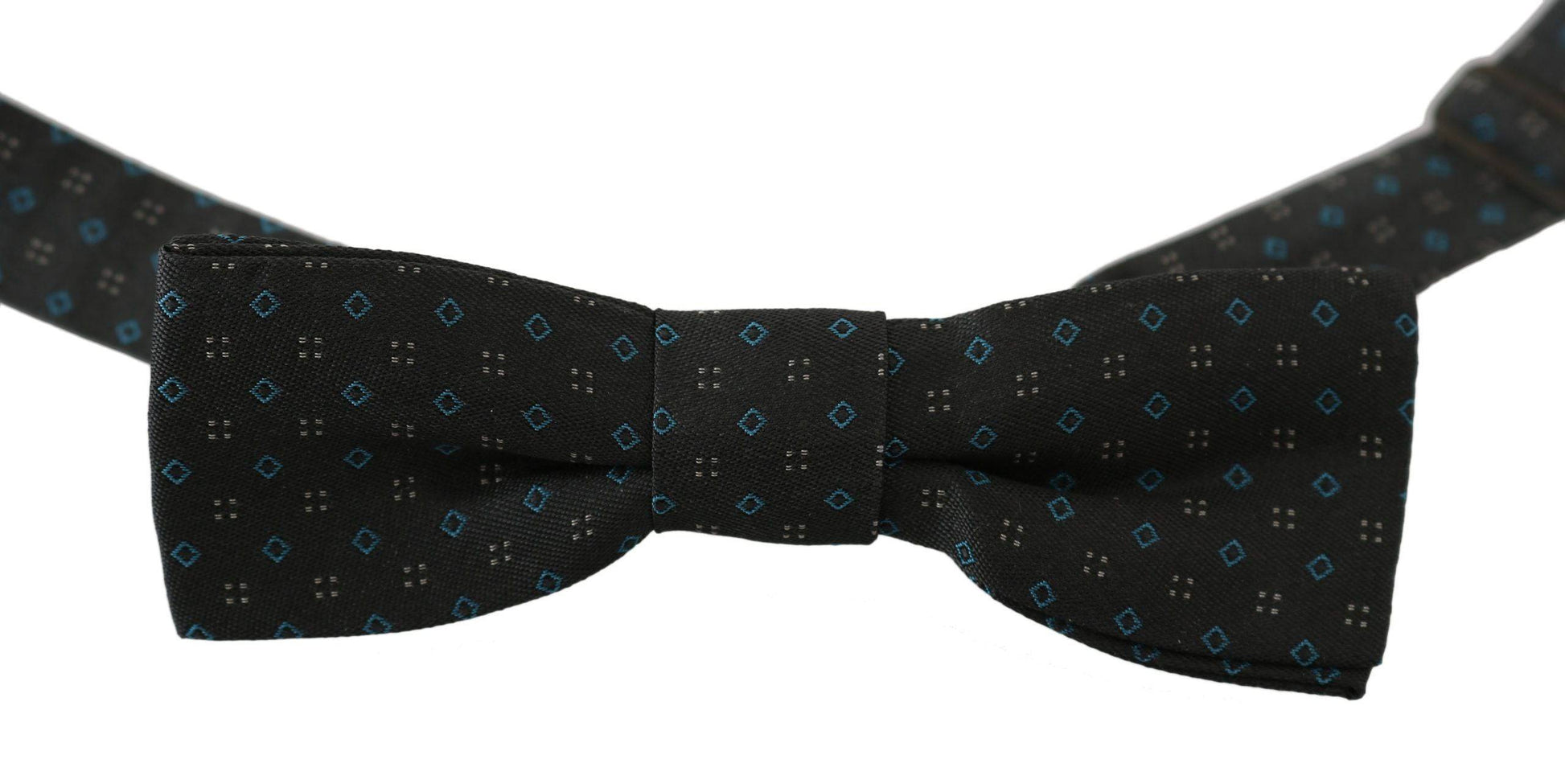 Dolce & Gabbana Elegant Gray Silk Patterned Bow Tie - ACCEXO