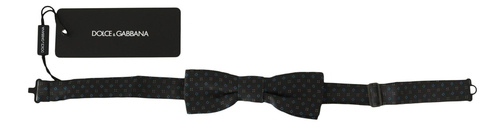 Dolce & Gabbana Elegant Gray Silk Patterned Bow Tie - ACCEXO