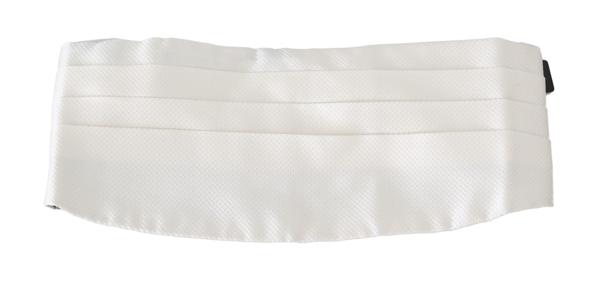 Dolce & Gabbana White Men Waist Belt 100% Silk Cummerbund - ACCEXO