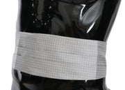 Dolce & Gabbana Gray Patterned Waist Belt Silk Cummerbund for Men