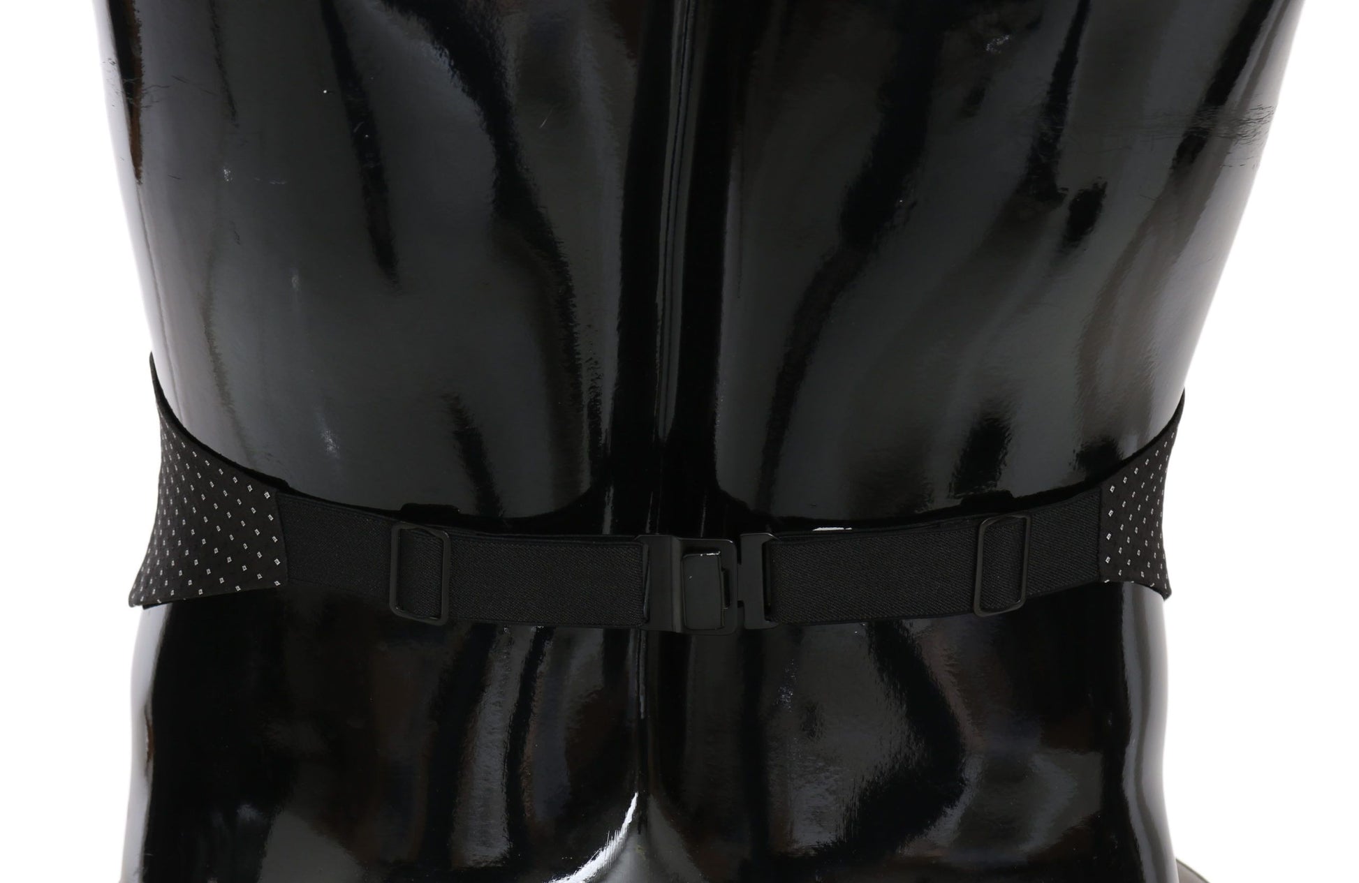 Dolce & Gabbana Black Dotted Waist Belt Silk Cummerbund - ACCEXO