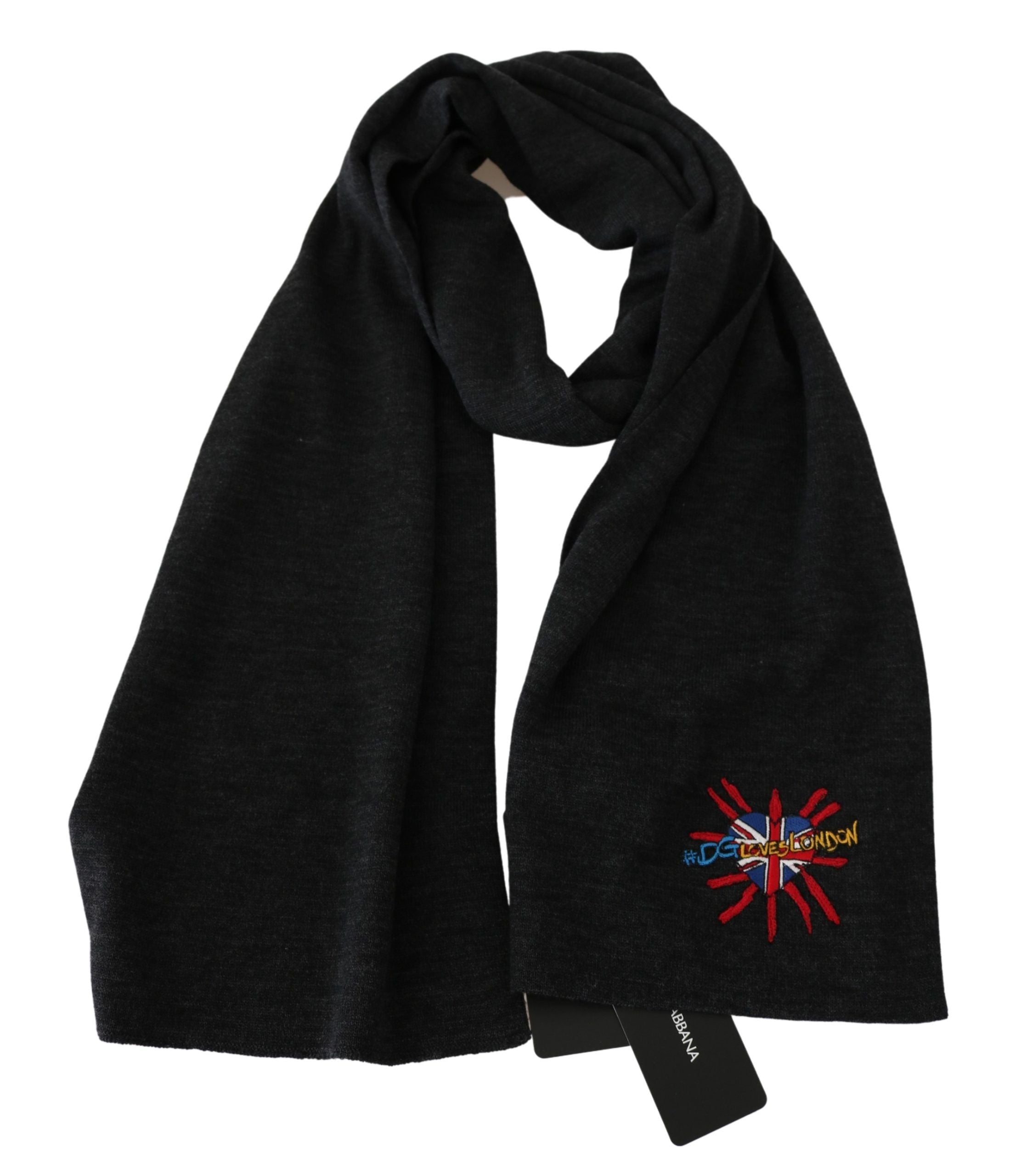 Dolce & Gabbana Chic Woolen Embroidered Men's Scarf - ACCEXO