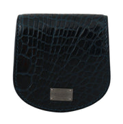 Dolce & Gabbana Exquisite Dark Blue Coin Case Wallet - ACCEXO