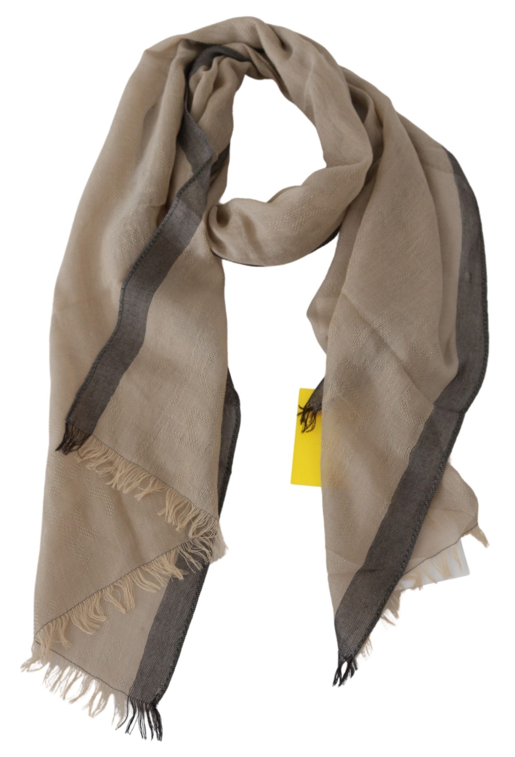 Costume National Elegant Beige Cotton Scarf for Women - ACCEXO