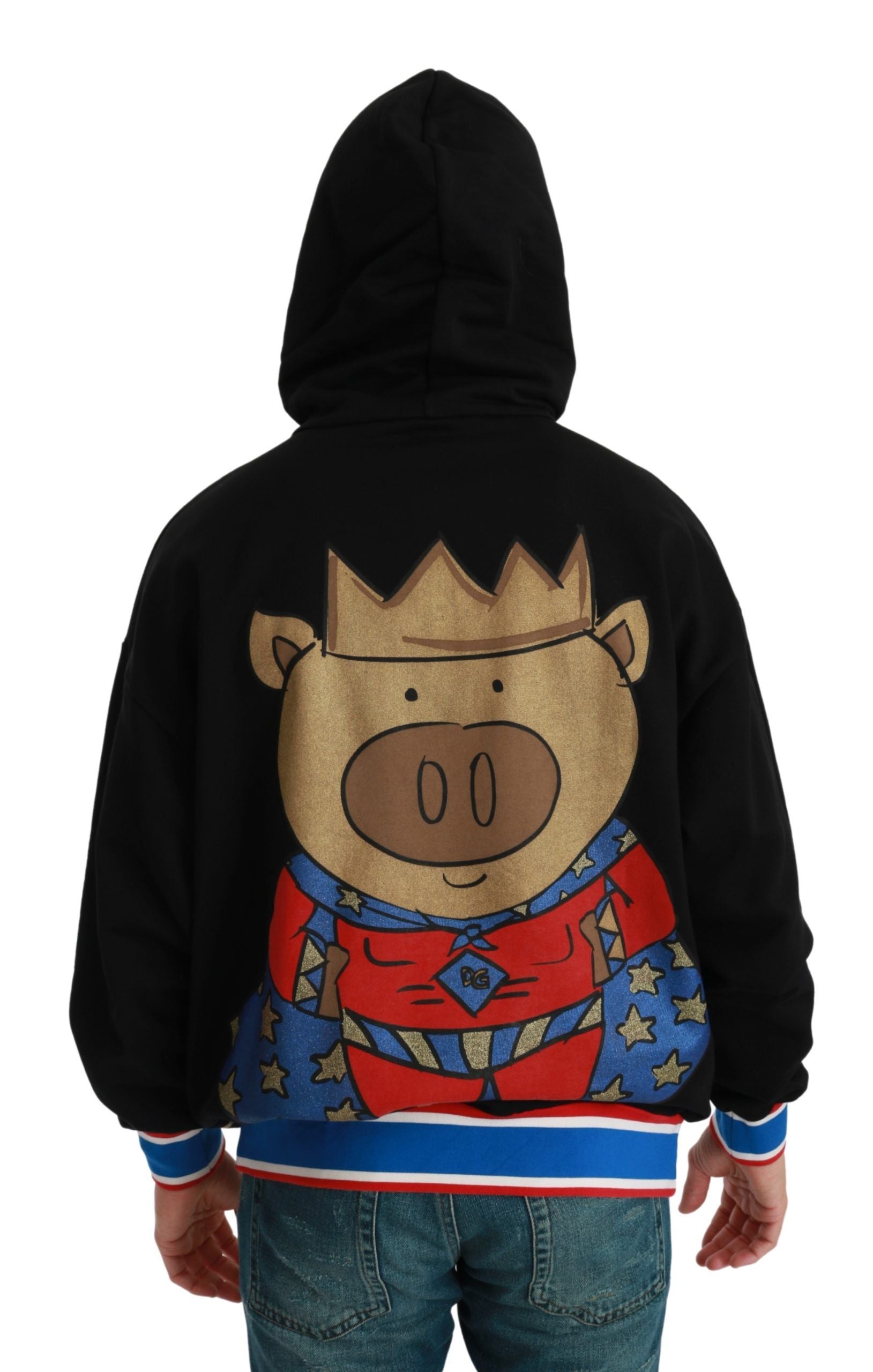 Dolce & Gabbana Elegant Hooded Pullover With Regal Motif - ACCEXO