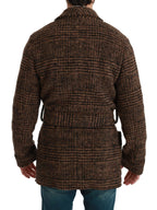 Dolce & Gabbana Elegant Brown Alpaca Blend Belted Cape Jacket - ACCEXO