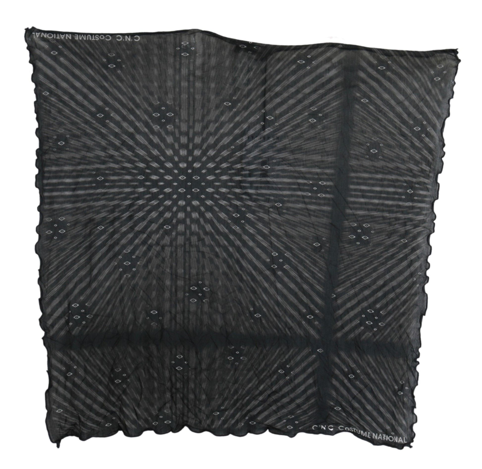 Costume National Elegant Black Striped Men's Viscose Scarf - ACCEXO