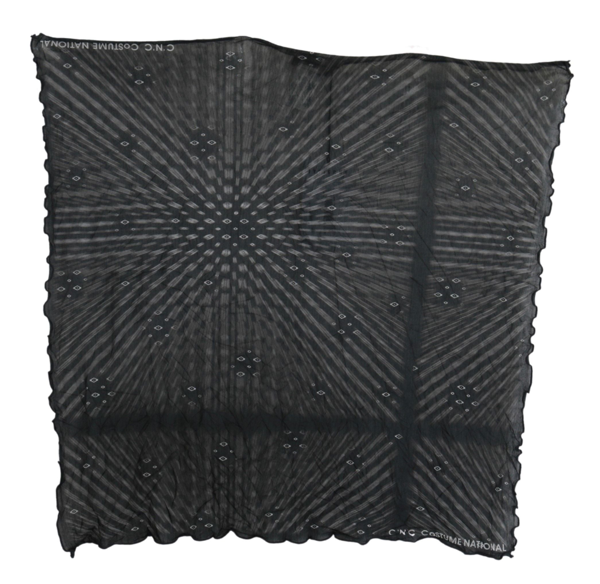Costume National Elegant Black Striped Men's Viscose Scarf - ACCEXO