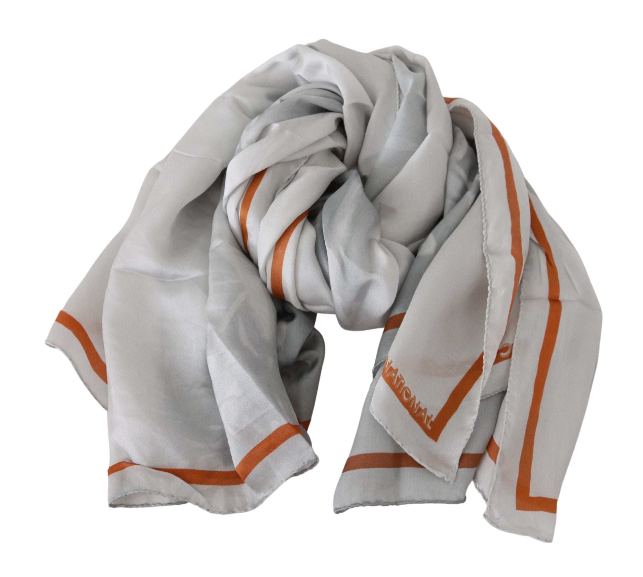 Costume National Elegant Floral Printed Silk Scarf - ACCEXO