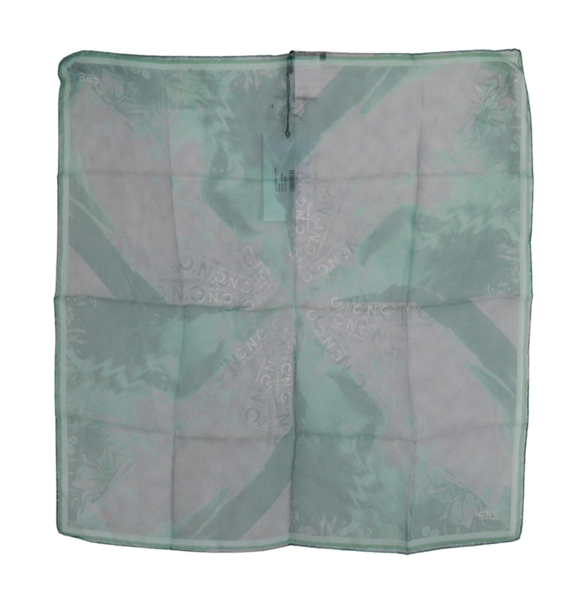 Costume National Elegant Silk Green Printed Scarf - ACCEXO