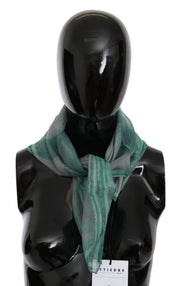 Costume National Elegant Silk Green Printed Scarf - ACCEXO
