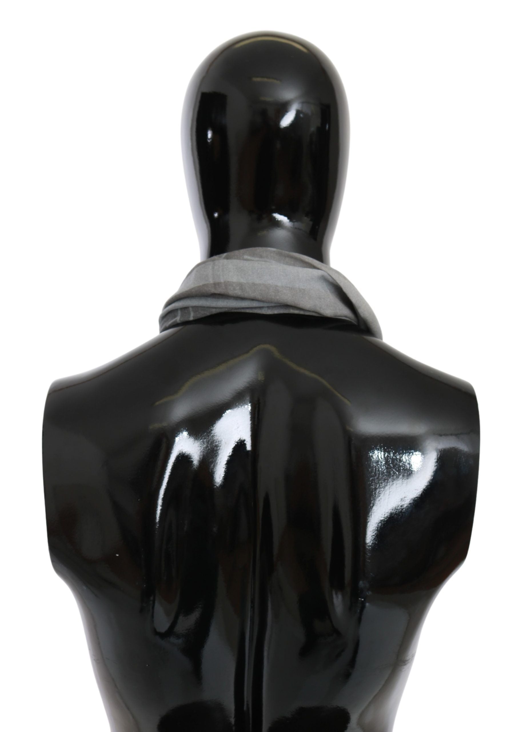 GF Ferre Elegant Blue Gray Patterned Scarf - ACCEXO