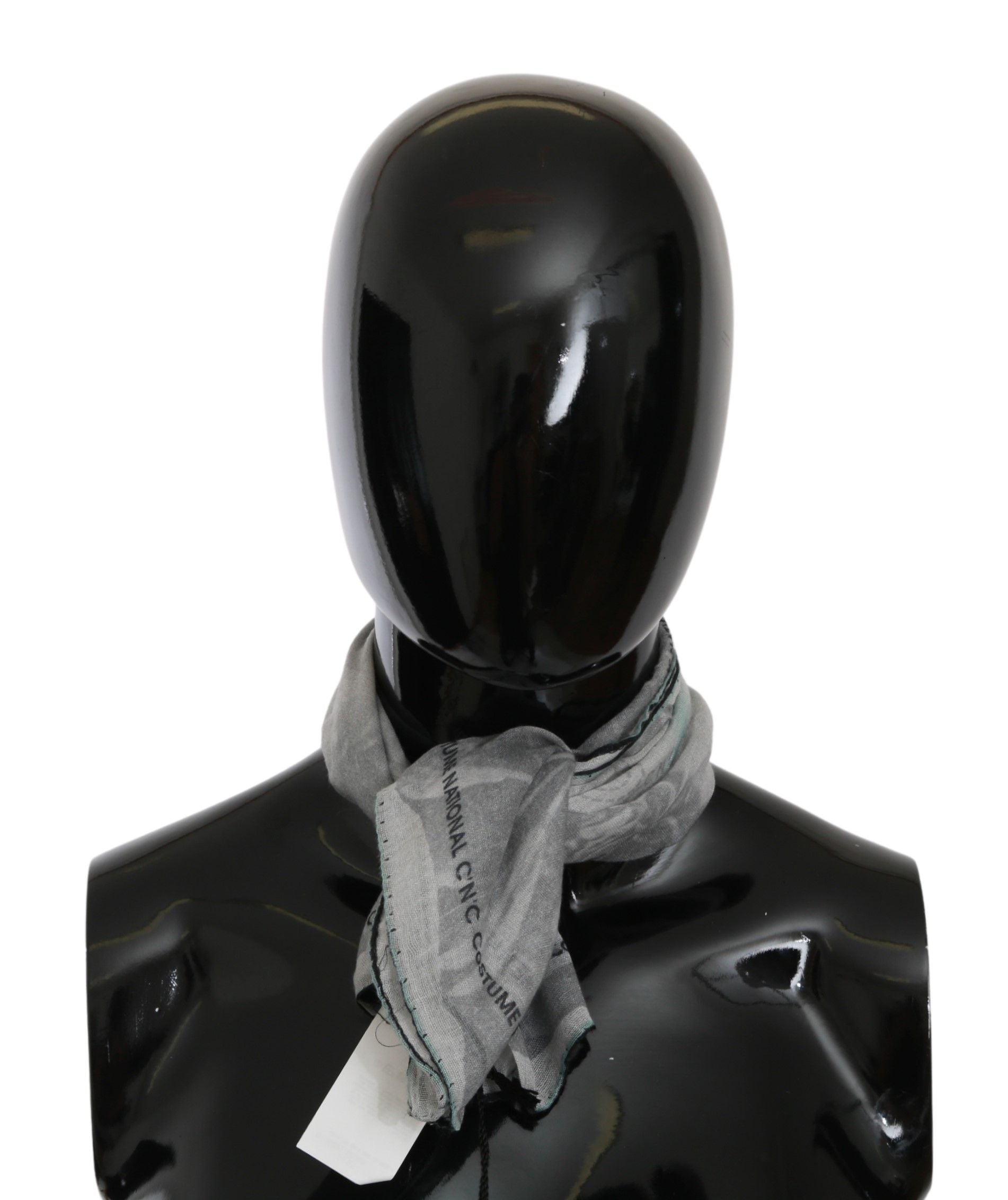 Costume National Elegant Gray Silk Scarf for Women - ACCEXO