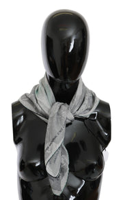 Costume National Elegant Gray Silk Scarf for Women - ACCEXO