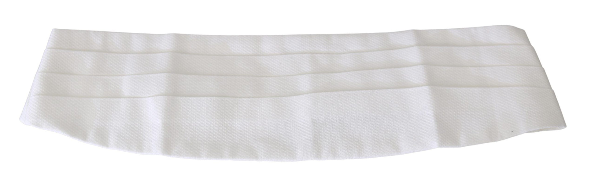Dolce & Gabbana White Men Waist Belt Cotton Cummerbund - ACCEXO