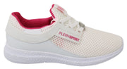 Philipp Plein White Pink Polyester Becky Sneakers Shoes for Women