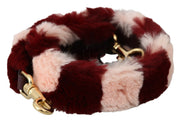 Dolce & Gabbana Pink Red Lapin Fur Accessory Shoulder Strap - ACCEXO