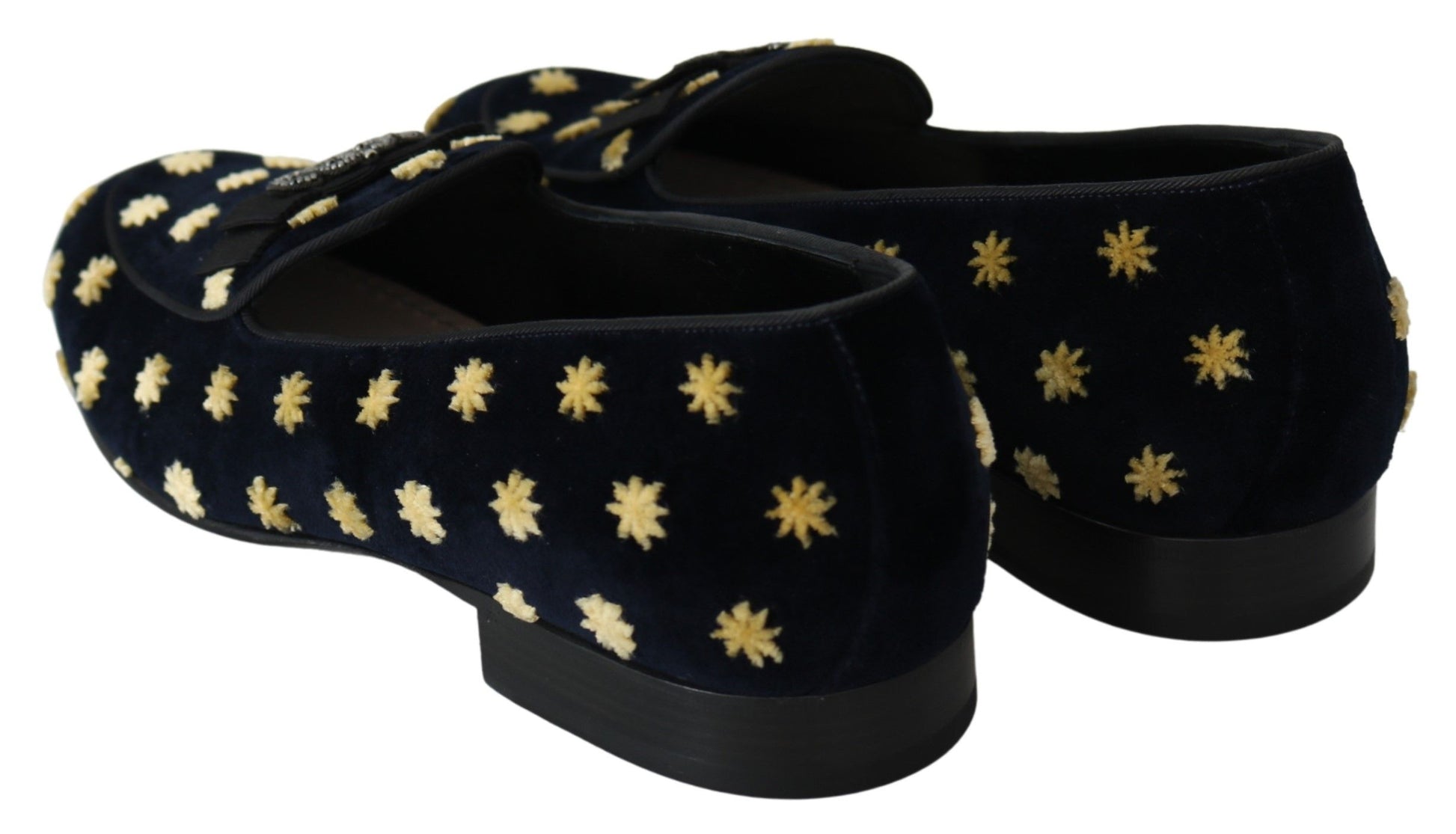 Dolce & Gabbana Elegant Velvet Crown Embroidery Loafers - ACCEXO