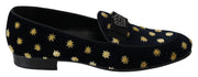 Dolce & Gabbana Elegant Velvet Crown Embroidery Loafers - ACCEXO