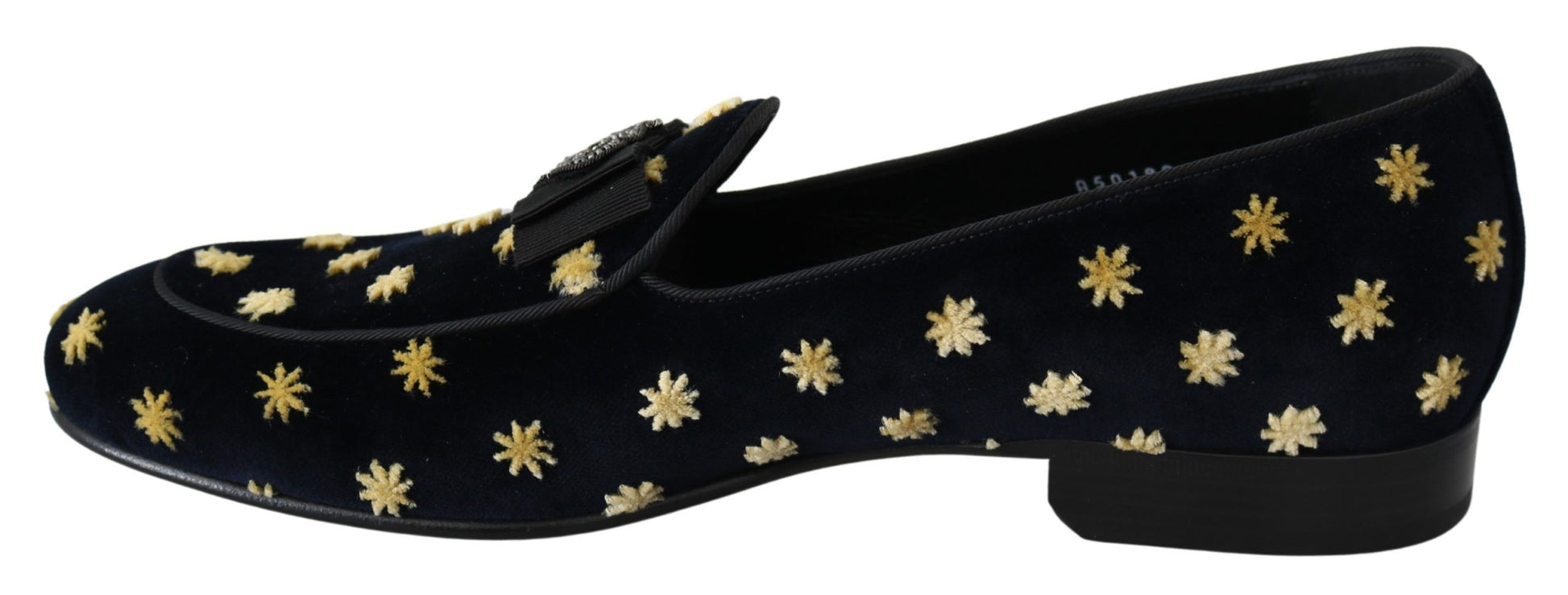 Dolce & Gabbana Elegant Velvet Crown Embroidery Loafers - ACCEXO
