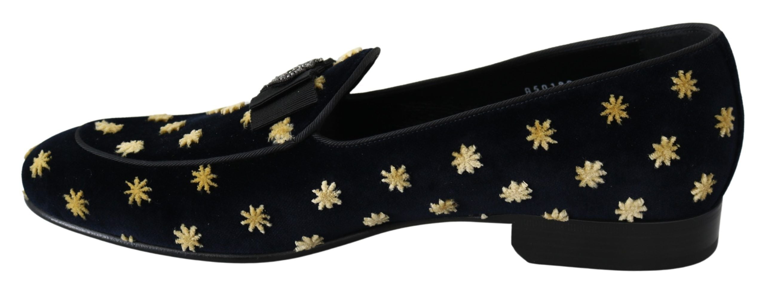 Dolce & Gabbana Elegant Velvet Crown Embroidery Loafers - ACCEXO