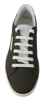 Dolce & Gabbana Sleek White Leather Low Top Sneakers - ACCEXO