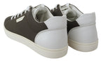 Dolce & Gabbana Sleek White Leather Low Top Sneakers - ACCEXO