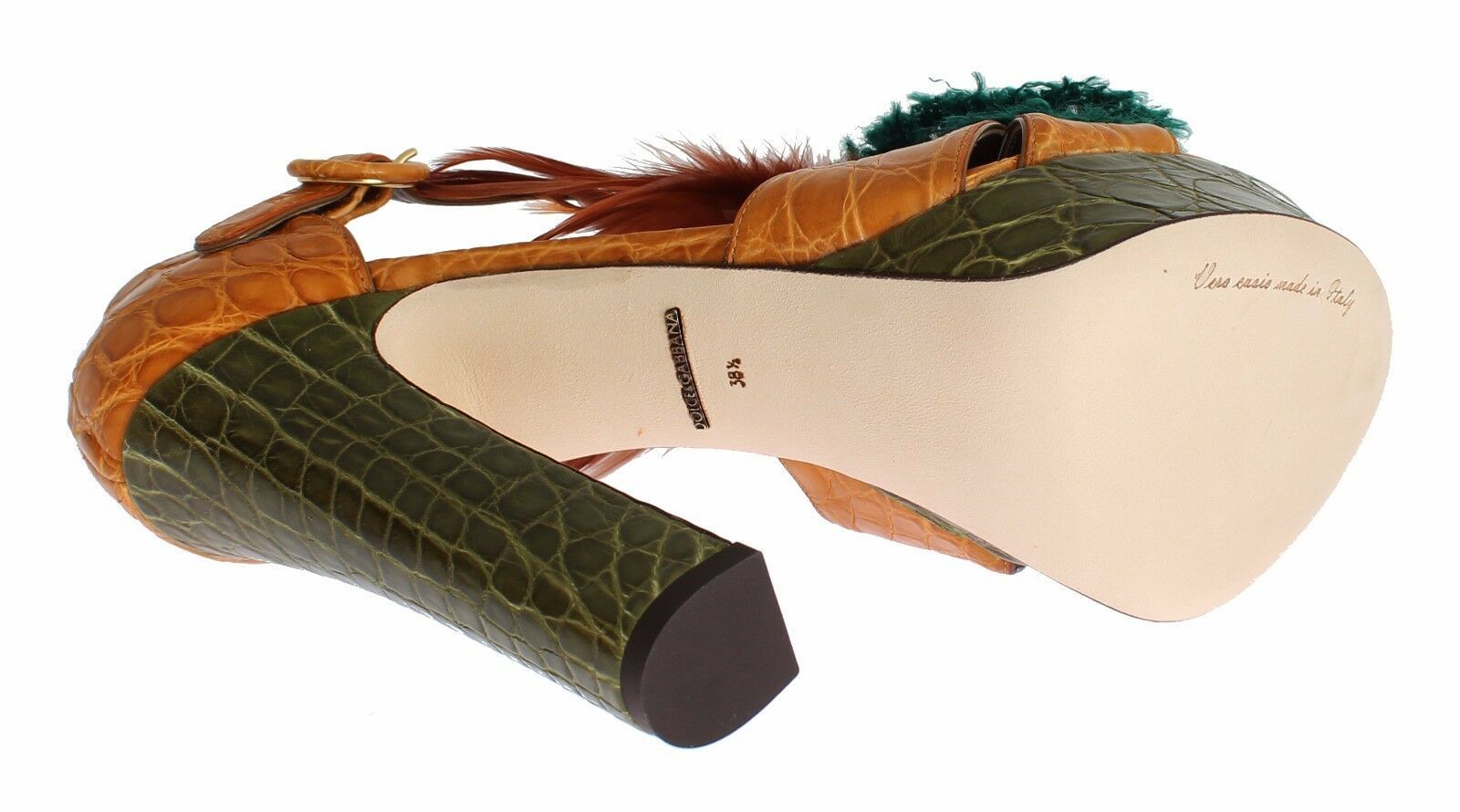 Dolce & Gabbana Multicolor Crystal Ankle Strap Platform Sandals - ACCEXO