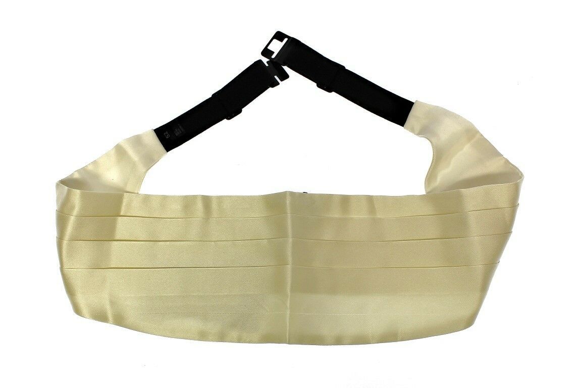 Dolce & Gabbana White Waist Silk Cummerbund Belt - ACCEXO