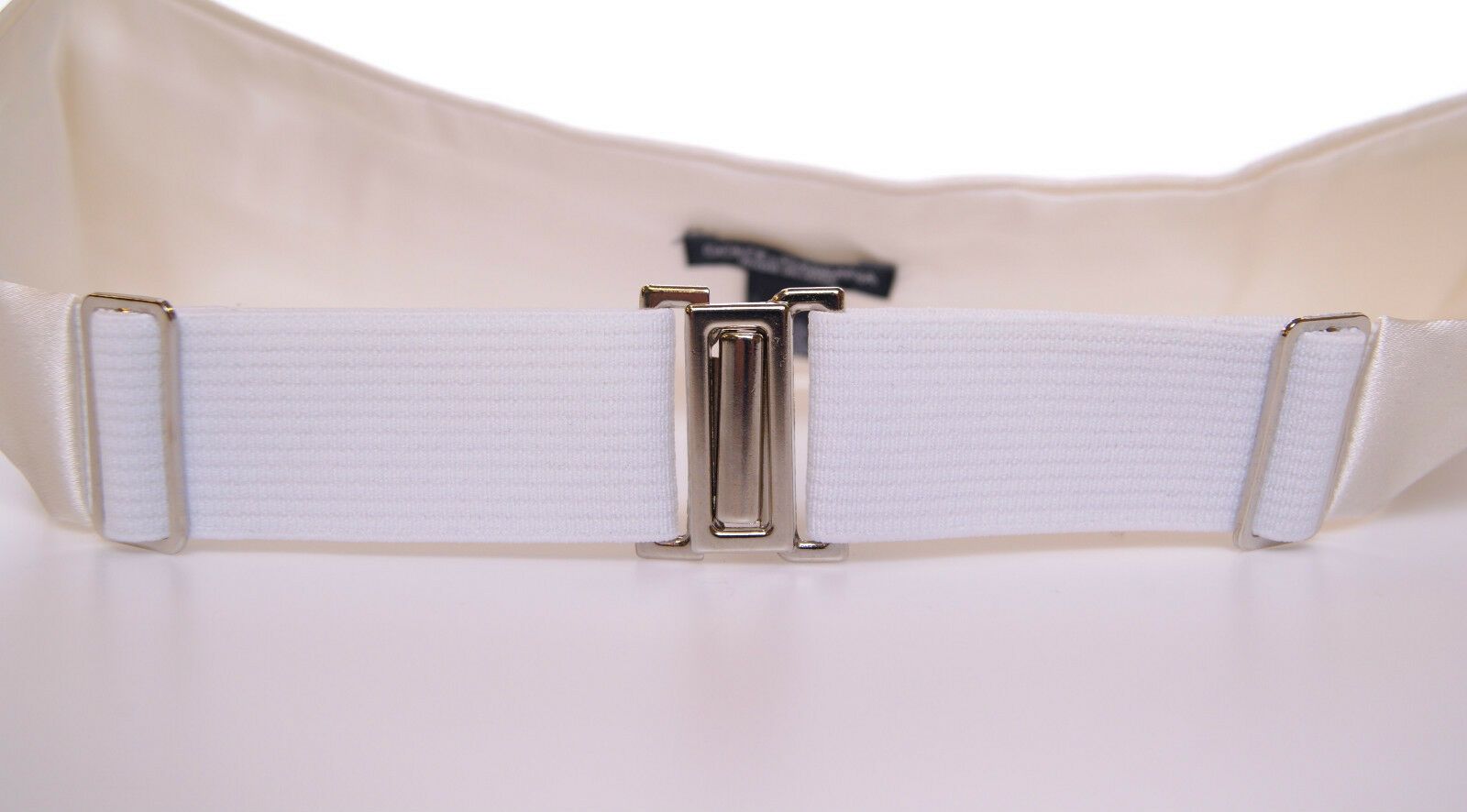 Dolce & Gabbana White Waist Tuxedo Smoking Belt Cummerbund - ACCEXO