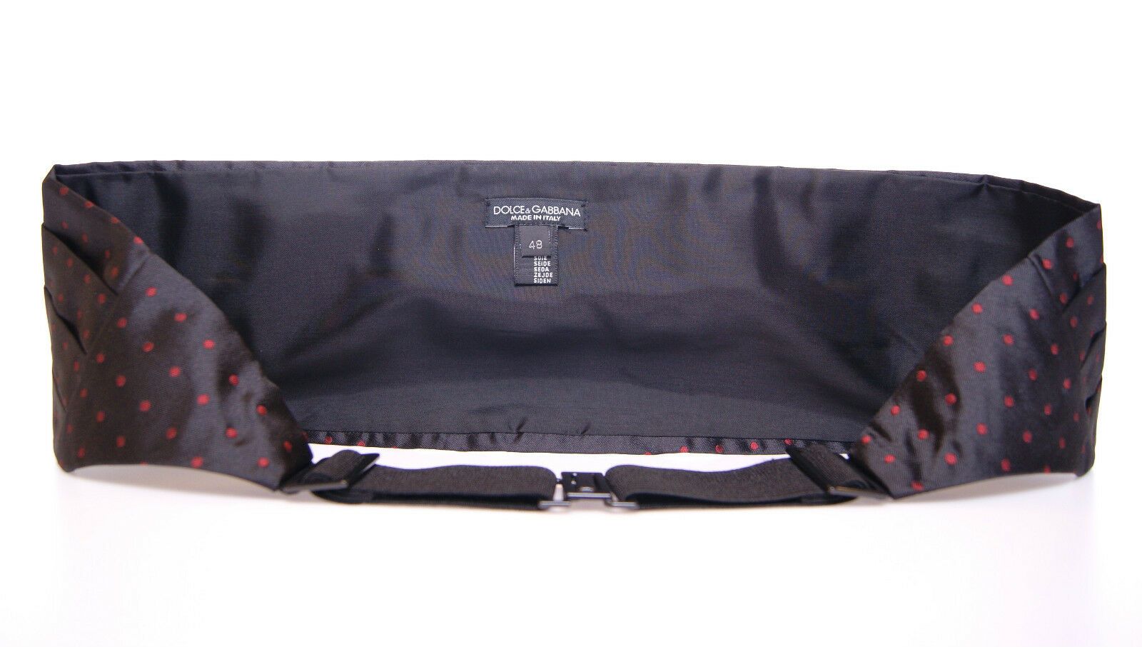 Dolce & Gabbana Black Waist Tuxedo Smoking Belt Cummerbund - ACCEXO