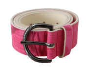John Galliano Elegant Pink Leather Fashion Belt - ACCEXO