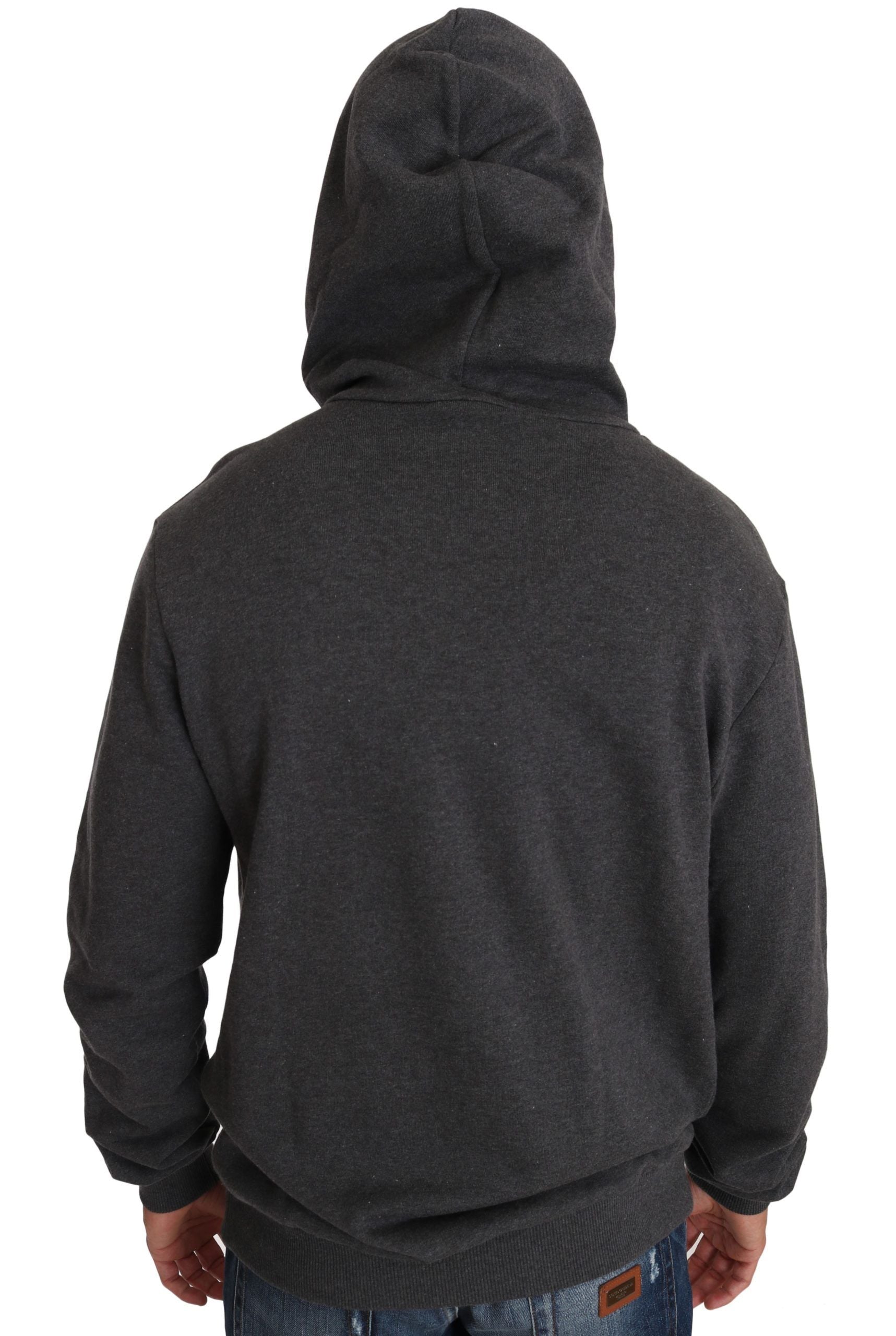 Dolce & Gabbana Gray Crystal Heart Gun Motif Sweater - ACCEXO