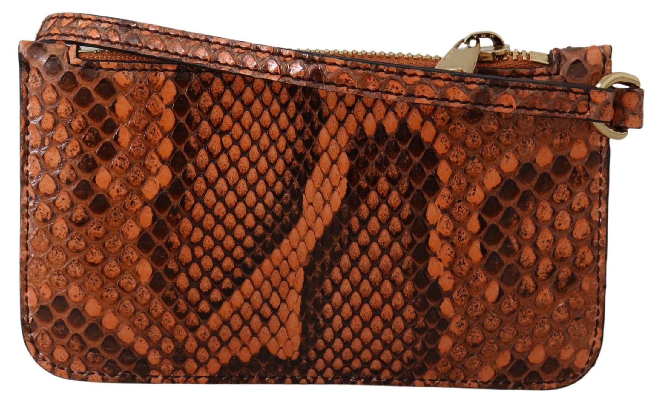 Dolce & Gabbana Elegant Python Patterned Leather Wristlet - ACCEXO