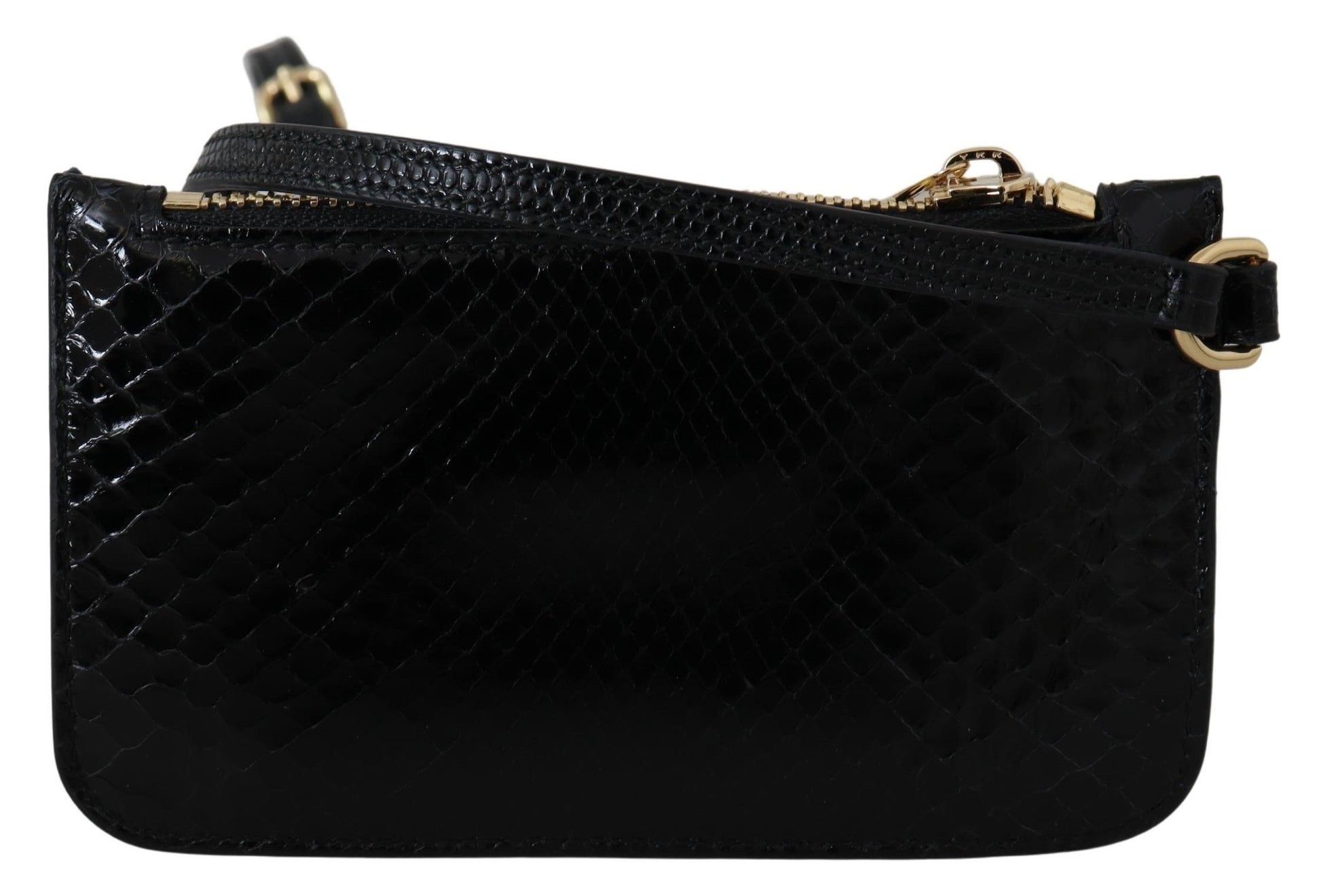 Dolce & Gabbana Elegant Python Pattern Leather Wristlet Wallet - ACCEXO