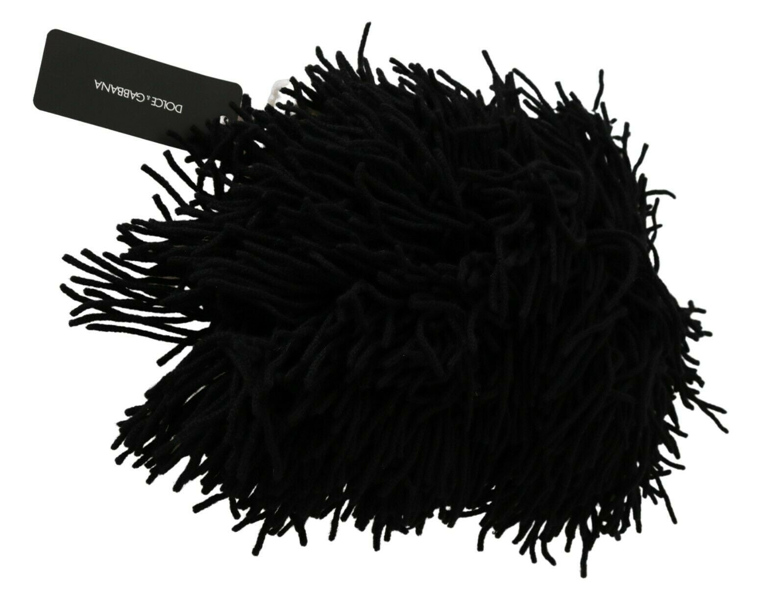 Dolce & Gabbana Black and White Knitted Cashmere Beanie - ACCEXO