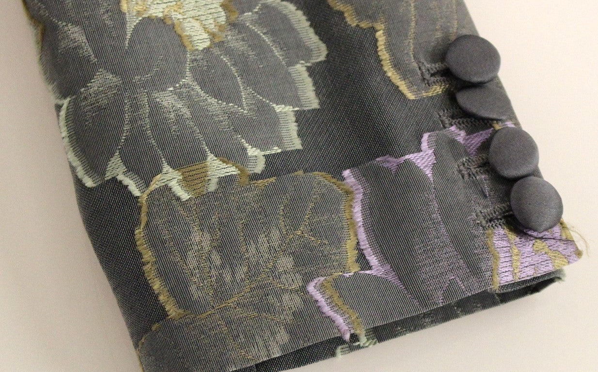 Roberto Fragata Chic Silk Floral One-Button Blazer - ACCEXO