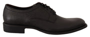 Dolce & Gabbana Elegant Black Leather Derby Dress Shoes - ACCEXO