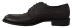 Dolce & Gabbana Elegant Black Leather Derby Dress Shoes - ACCEXO