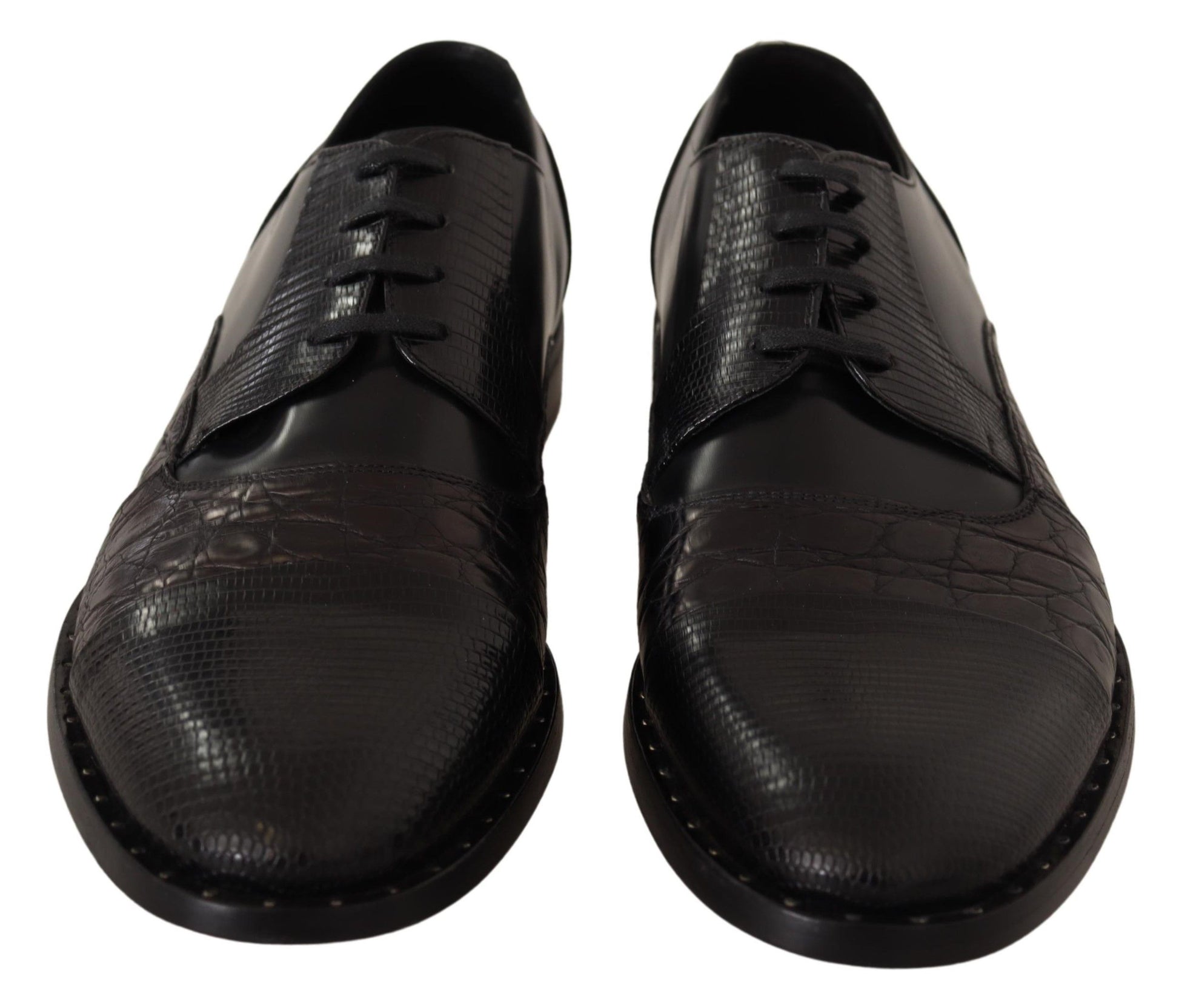 Dolce & Gabbana Elegant Black Derby Oxford Wingtips - ACCEXO