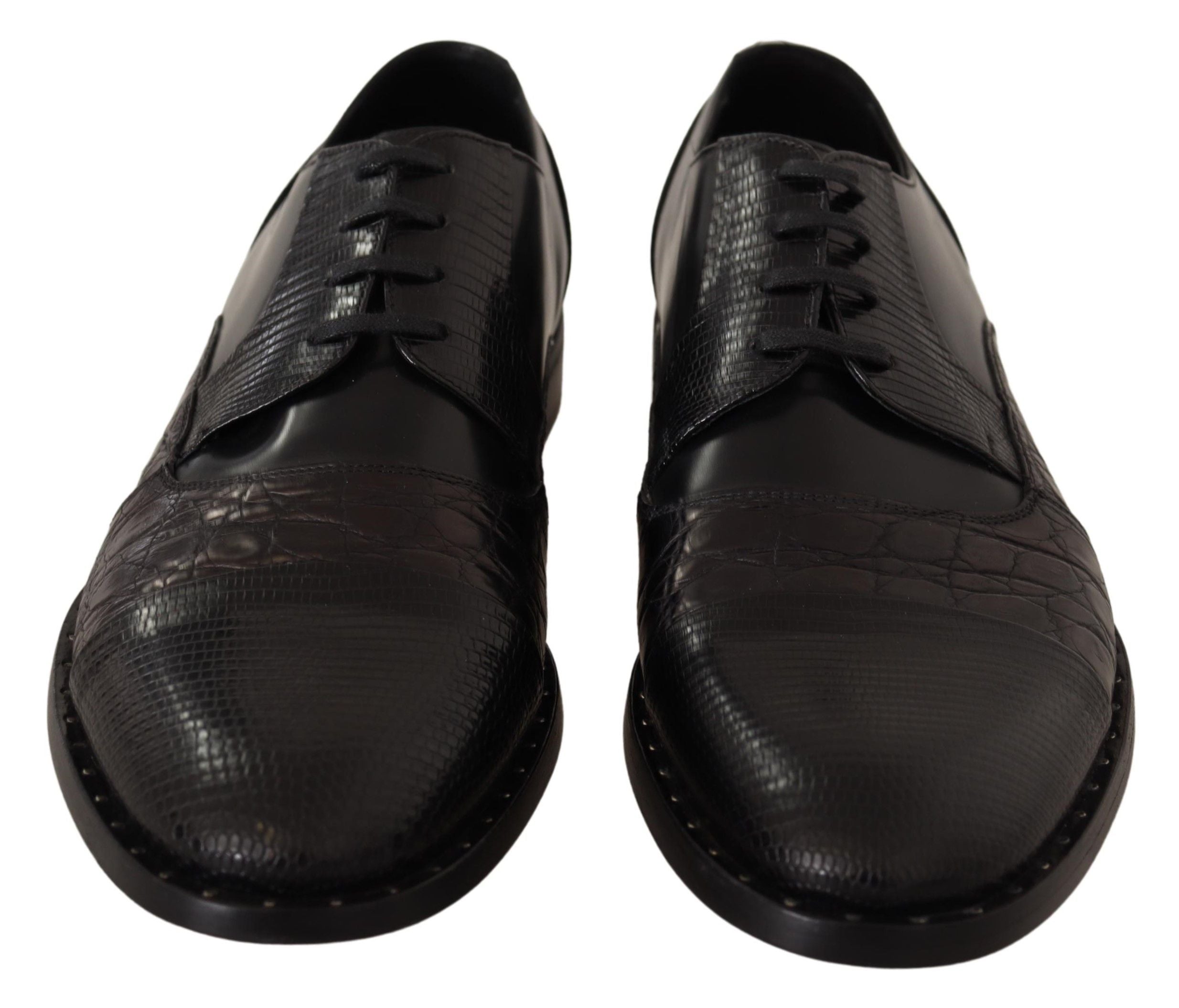Dolce & Gabbana Elegant Black Derby Oxford Wingtips - ACCEXO