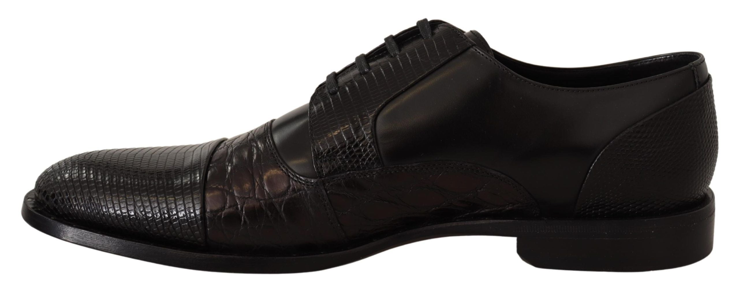 Dolce & Gabbana Elegant Black Derby Oxford Wingtips - ACCEXO