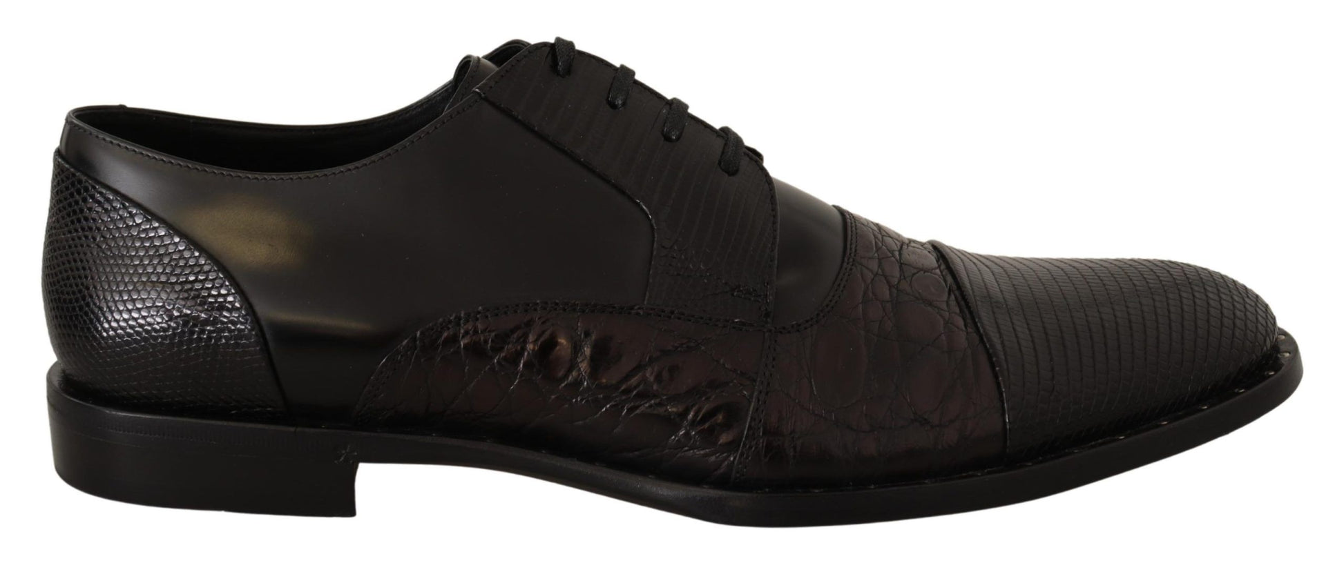 Dolce & Gabbana Elegant Black Derby Oxford Wingtips - ACCEXO