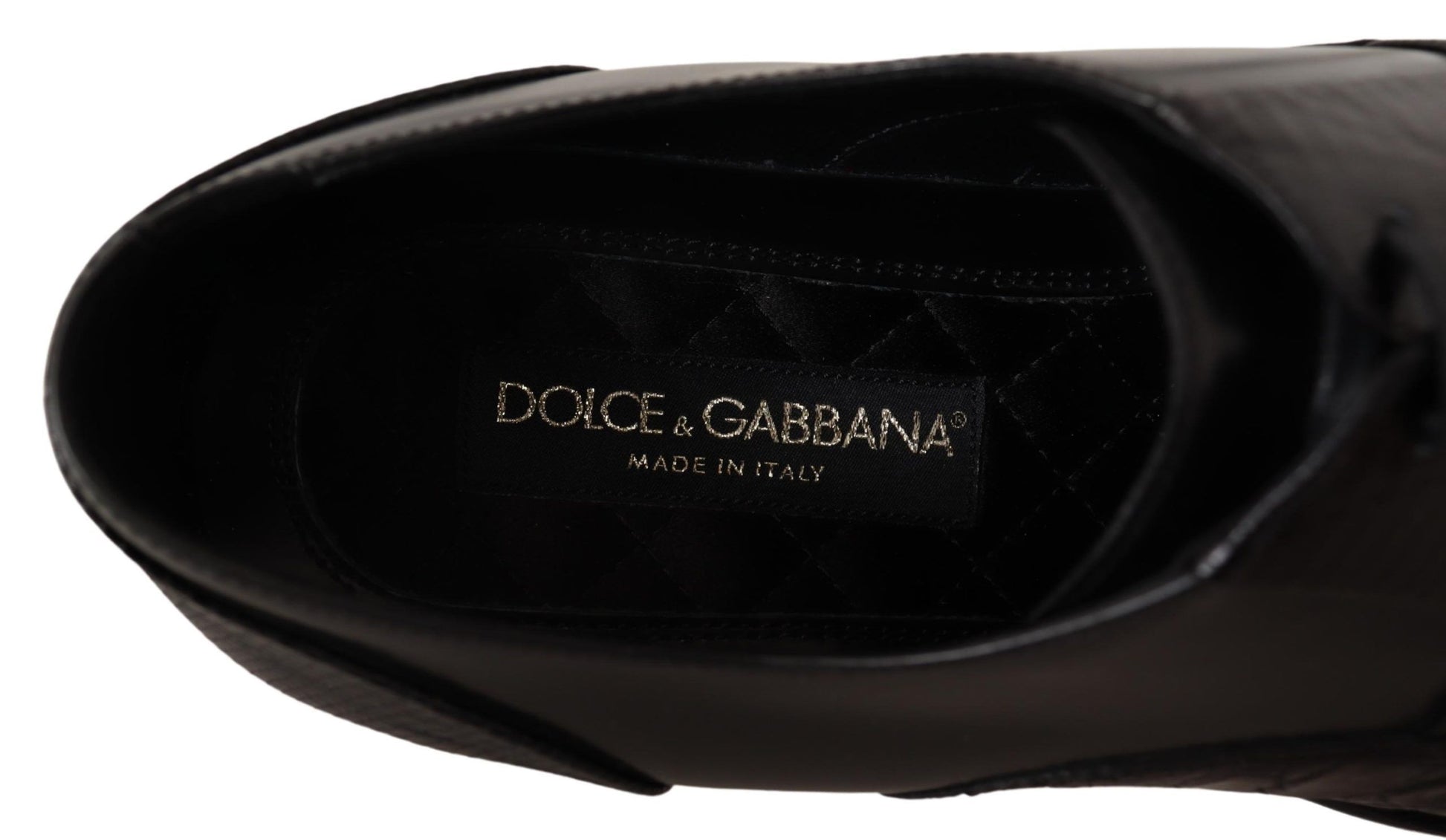 Dolce & Gabbana Elegant Black Derby Oxford Wingtips - ACCEXO